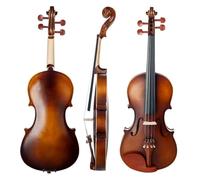 Violin Starter Kit Vintage Style Violin 4/4 Size Natural Fiddle Acoustic With Triangle Case Bow Strings Whole SET