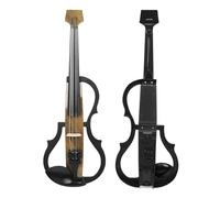 Violin Starter Kit Wood Grain 4/4 Electro Acoustic Violin Silent Electroacoustic Violin Earphones Connecting Fiddle Accessories