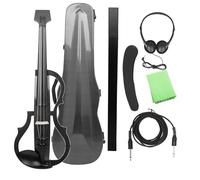 Violin Starter Package 4/4 Silent Electroacoustic Violin Professional Headless Carbon Fiddle Electric Violin With Violin Accessories(Set 2)