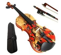 Violin Starter Package 4/4 Size Violin Maple Neck Violin Printing Design On And Back