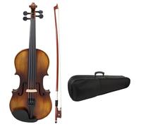 Violin Starter Package Acoustic Violin Fiddle Kit 1/2 1/8 1/4 3/4 Gloss With Bow Case White Black Color Music Gift