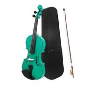 Violin Starter Package Beginner Adult Violin Set Violin 4/4 Solid Wood Violin Popular Violin(Green)