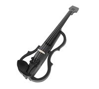 Violin Starter Package Carbon Fibe Violin 4/4 Silent Electric Violin With Bow Carry Case Headphone Cable Shoulder Rest Accessories(Set 9)