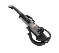 Violin Starter Package Carbon Fibe Violin 4/4 Silent Electric Violin With Bow Carry Case Headphone Cable Shoulder Rest Accessories(Set 10)