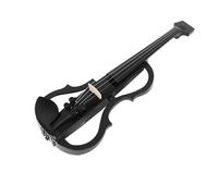 Violin Starter Package Carbon Fibe Violin 4/4 Silent Electric Violin With Bow Carry Case Headphone Cable Shoulder Rest Accessories(Set 4)