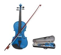 Violin Starter Package Color -popular Violin Solid Wood Violin Begin To Practice Adult Performance 4/4 Piano(Blue 1)