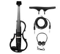 Violin Starter Package Electric Violin 4/4 Silent Smart Carbon Fiber Professional Electric Violin Shoulder Headphones(Set 7)
