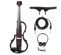 Violin Starter Package Electric Violin 4/4 Silent Smart Carbon Fiber Professional Electric Violin Shoulder Headphones(Set 5)