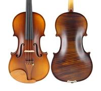 Violin Starter Package Handcraft Stripes Single Back Plate Maple Acoustic Violin Parts With Full Set 4/4, 3, 4(4/4)