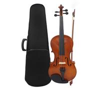 Violin Starter Package Natural Color Solid Violin Beginner Practice 4/4 Violin Adult Beginners Popular Violin(4/4)