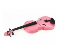 Violin Starter Package Popular Handmade Violin Solid Wood Glossy Beginner Practice Violin Pink(1/4)