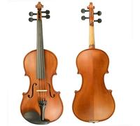 Violin Starter Package Stain Finish Handmade Violin Solidwood 4/4 3/4 1/2 1/4 1/8 Fiddle W/Brazilwood Bow Case SET(4/4)