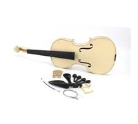 Violin Starter Package Unfinished Violin Selective 15 Years Natural Dried Flamed Maple Back Spruce Handmade White Blank Violin(Set,3/4)