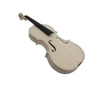 Violin Starter Package Unfinished White Violin Natural Dried Maple Back Spruce Panel Handmade DIY Violin Full Size(Violin,3/4)