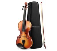 Violin Starter Package Violin Fiddle Full Set Polished Kit For Beginners Acoustic Violin With Hard Case Hand Made Violin Starter Kit