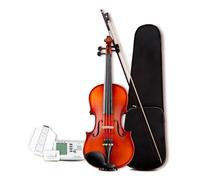 Violin Starter Package Violin Outfit For Beginners With Hard Case Fretboard Sticker Digital Chromatic Tuner Metronome Strings