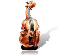Violin Statue Musician Figurines Abstract Music Sculpture, Money Box Home Decor, Elegant Art Figure Desktop Decorations, Collectible Great Gift Crafts, Ornaments for Home Party (GoldBrown),