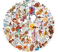 Violin Stickers |50Pcs Musical Instrument Waterproof Vinyl Decals