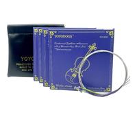 Violin Strings 4/4 Full Set with Leather Storage Pocket Replacement Medium Tension 5pcs e a d g Best Violin Strings Rich Tone Handcrafted for All Orchestras Young students and Musicians 4/4 Scale