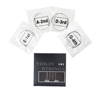Violin Strings Replacement Full Set with Steel Core Plated Ball End Chromium Wound Musical Instrument Part Violin Strings Replacement