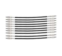 Violin Tailgut Steel Wire, Tailcord Replacement Accessories for 1/2 1/4 Violins, Black, 10 Pcs - Durable Steel Material, Silicone Protection, Easy Installation for Stable