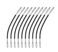 Violin Tailpiece Steel Wire Tail Gut Cord 10Pcs 1/8 Violin Accessories for Enhanced Resonance and Sound Quality Improvement Durable NonSlip Silicone Protection Black