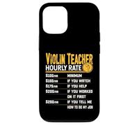 Violin Teacher Hourly Rate - Funny Violinist Music Teacher Case for iPhone 12/12 Pro