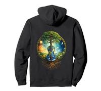 Violin Tree of Life Earth Day Nature Music Graphic Pullover Hoodie