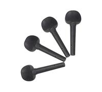 Violin Tuner 4 Piece Black Tuning Peg Set Elegant Wooden Replacement Violin Accessories(5.5X2X0.6cm)