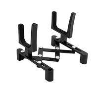 Violin Tuner Adjustable Violin Stand Portable Full Size String Instrument Accessory Retractable And Foldable With Foam Pad(Black)