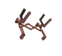 Violin Tuner Adjustable Violin Stand Portable Full Size String Instrument Accessory Retractable And Foldable With Foam Pad(Coffee color)