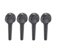 Violin Tuning Pegs | 4 Pcs Ebony Wood Replacement Shafts | Fix Rusty/Broken/Old Pegs | Easy Install for 1/8, 1/4, 1/2 Violin Maintenance (1/8 violin pegs, ebony with fish eyes, set of four)