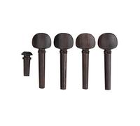 Violin Tuning Pegs, Ebony Tuning Pegs with Endpin Set Replacement Parts for 4/4 Violins Musical Instruments