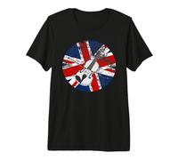 Violin UK Flag Violinist String Player British Musician Premium T-Shirt