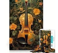 Violin Vintage Violinist 1000 Piece Jigsaw Puzzles for Teenagers Recall Fun Play Tight Interlock No Gaps Family Fun Night Activity (50x75cm)
