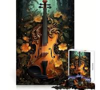 Violin Vintage Violinist 1000 Pieces Puzzles for Teenagers Memory Training Peaceful Escape Flawless Cut Winter Gift (38x26cm)
