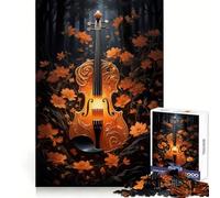Violin Vintage Violinist Jigsaw 1000 Pieces for Adults Focus Enhance Casual Relaxation Smooth Cut Lovely Gift (50x75cm)