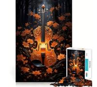 Violin Vintage Violinist Jigsaw 1000 Pieces for Teenagers Mind Boost Fun Zero Gap Captivating Leisure for Cozy Indoors (50x75cm)