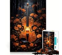 Violin Vintage Violinist Jigsaw Puzzles for Adults 1000 Think Boost Game Precise Interlock Structure Easy to Learn Family Enjoyment (38x52cm)