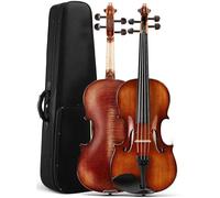 Violin Violin 4/4 Full Set Flame Maple Solid Wood Fiddle With Hard Case Bow Shoulder Rest