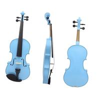 violin Violin 4/4 Maple Panel Music For Beginners Blue Violin Suitable Music Lesson Study Ornament With Accessories (Color : Blue Violin set)