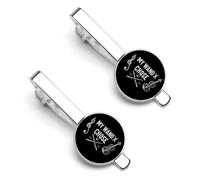 Violin Violinist Music My Wand Chose Me Silver Tie Clip Long Styles Necktie Clip Tie Bar for Business Wedding Graduation