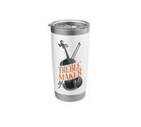 Violin Violinist Pun Vintage Treble Maker Stainless Steel Insulated Tumbler