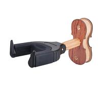 Violin Wall Hanger Auto Lock Safety Wooden Wall Mount Holder Black