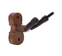 Violin Wall Mount Hanger, Wood Colour Convenient Violins Stand Black Walnut Guitar Hook Ukulele Hanger Display Walls Holder Firmly Supports with Bow Hooks for Acoustic Electric Bass Ukulele Guitar