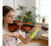 Violin Wrist Assistant - Wrist Training Corrector, Adjustable Breathable Corrector, for Kids Beginner Violinist Student Music Lesson Orchestra Home (Green)