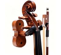 Violinen-Wandhalterung, Hartholz-Kleiderbügel, Mahagoni, Violinenhalter mit Violinenbogen-Haken