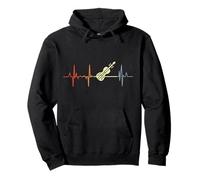 Violinist Cardiogram Vintage Violin Player Heartbeat Pullover Hoodie