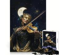 Violinist Under The Moon 1000 Piece Adult Puzzles Focus Training Casual Relaxation Fine Edges Unique Xmas Gift (50x75cm)