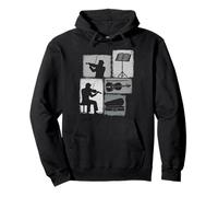 Violinist Vintage Collage Violin Pullover Hoodie